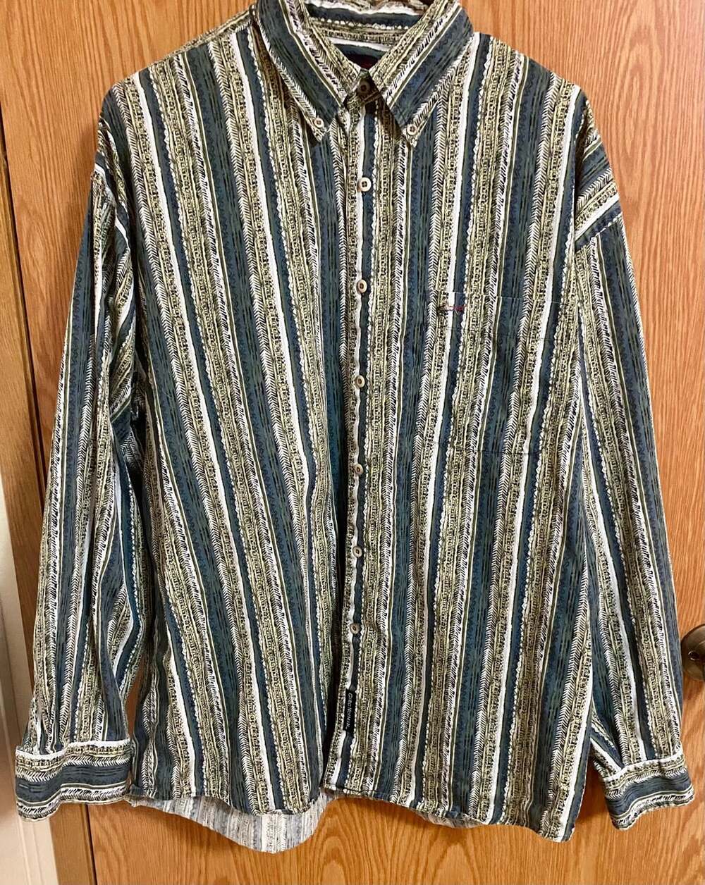 Greg Norman Collection Long Sleeve Striped Shirt Size L/G